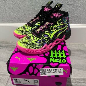 PUMA X LÁMELO MB.04 Ball Heem Kids Sneakers - Neon Pink and Yellow